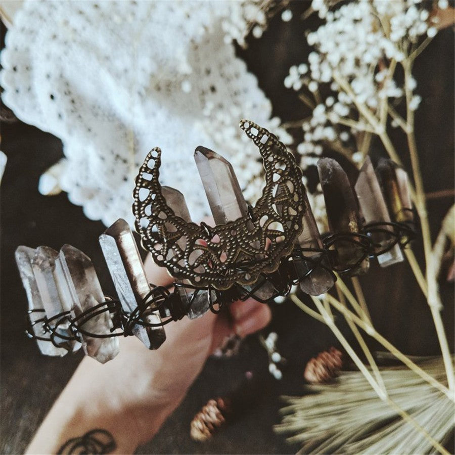 Smokey Quartz Crystal Crown